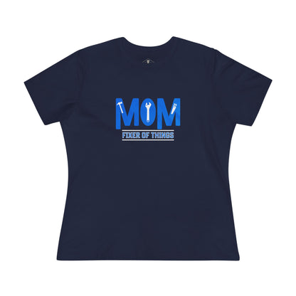 Mom Fixer Of Things Navy Womens T-Shirt