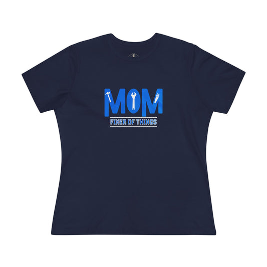 Mom Fixer Of Things Navy Womens T-Shirt