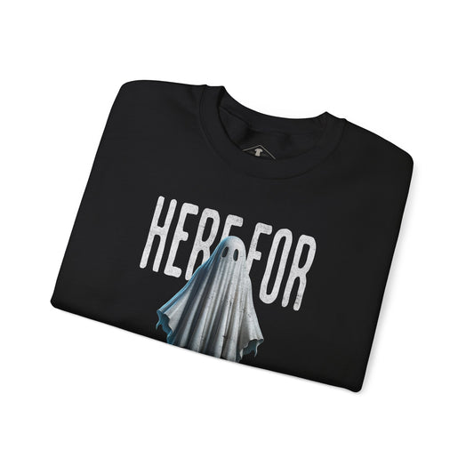 Here For The Boos Halloween Black Sweatshirt