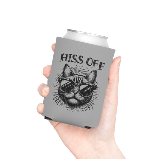 Hiss Off Grey Koozie Can Cooler