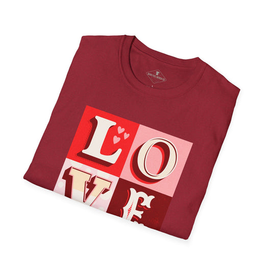 Love Blocks Maroon T-Shirt