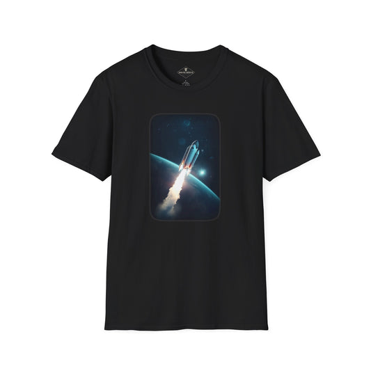 Rocket Ship Black T-Shirt