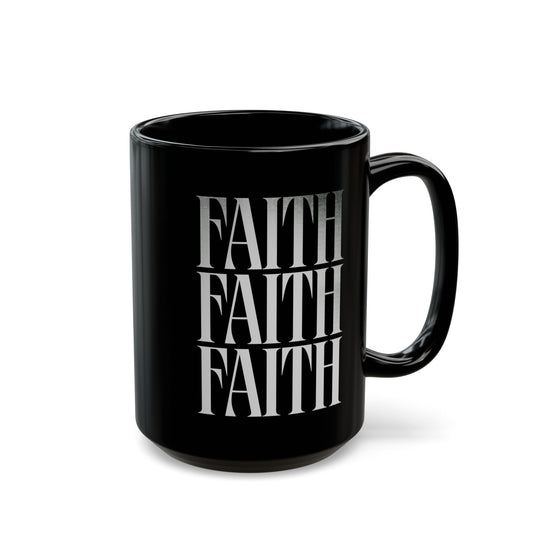 Faith Faded Black Mug