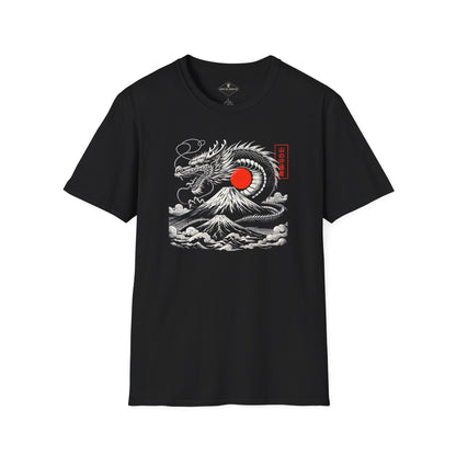 Japanese Dragon Power & Grace Black T-Shirt