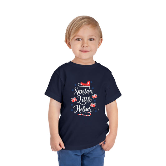 Santa's Little Helper Navy Toddler T-Shirt