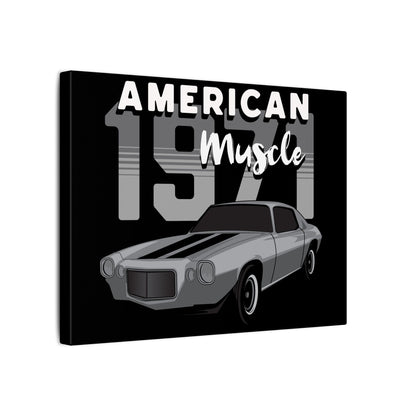 1971 Muscle Car Black Wall Canvas