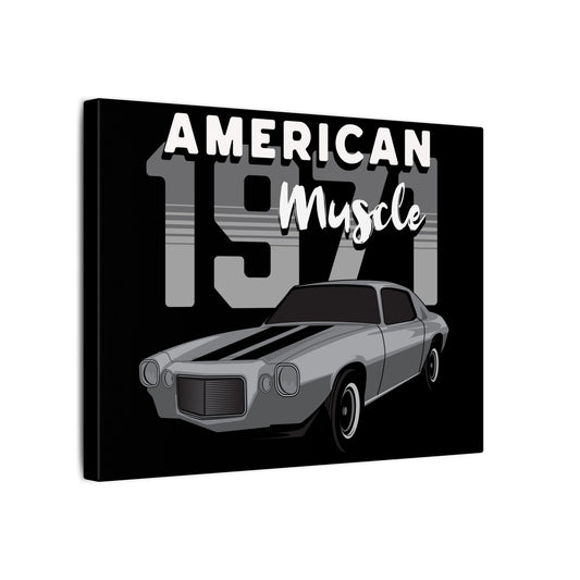 1971 Muscle Car Black Wall Canvas