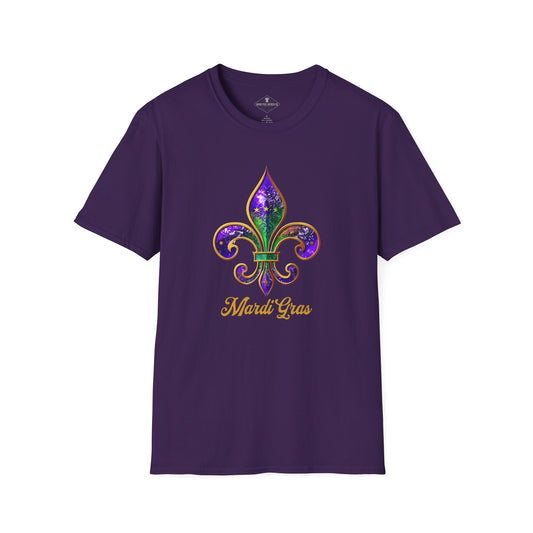 Mardi Gras Fleur De Lis Purple T-Shirt