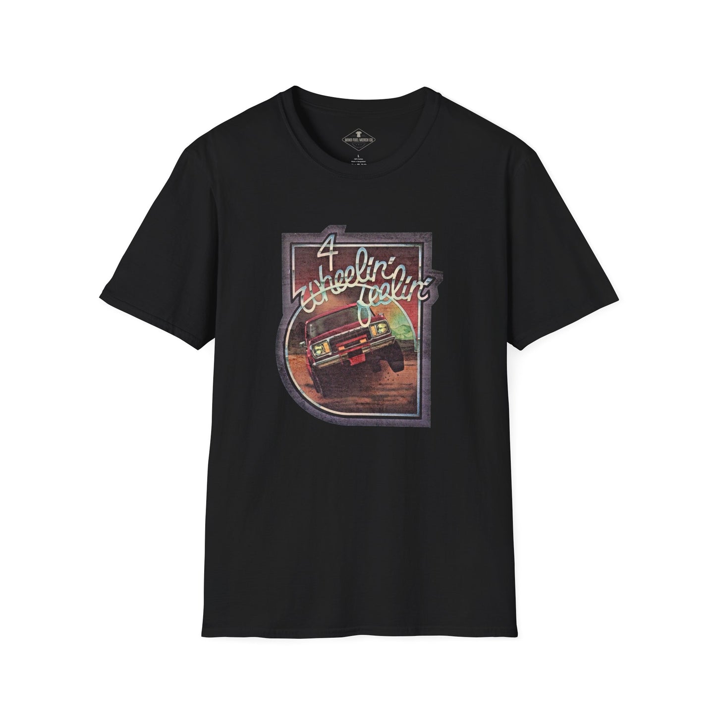 Vintage 1970's Four Wheeling Truck Black T-Shirt