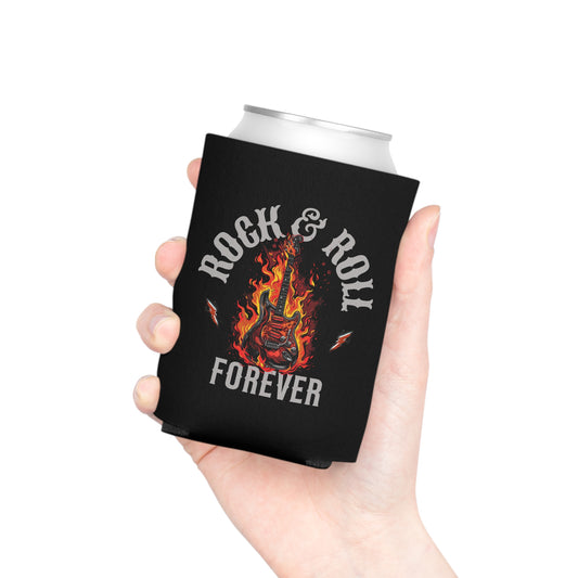 Rock & Roll Forever Black Koozie Can Cooler