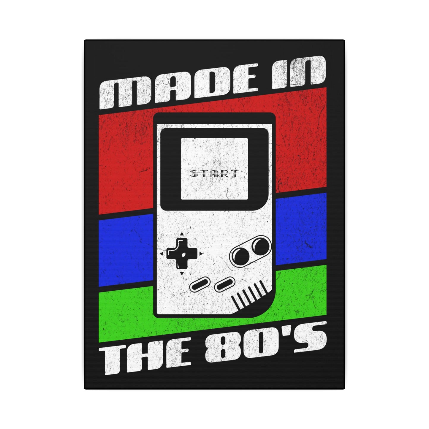 Made In The 80's Black Wall Canvas