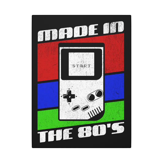 Made In The 80's Black Wall Canvas