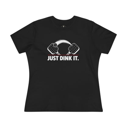 Just Dink It Pickleball Black Womens T-Shirt