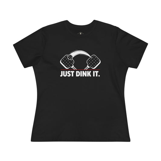 Just Dink It Pickleball Black Womens T-Shirt