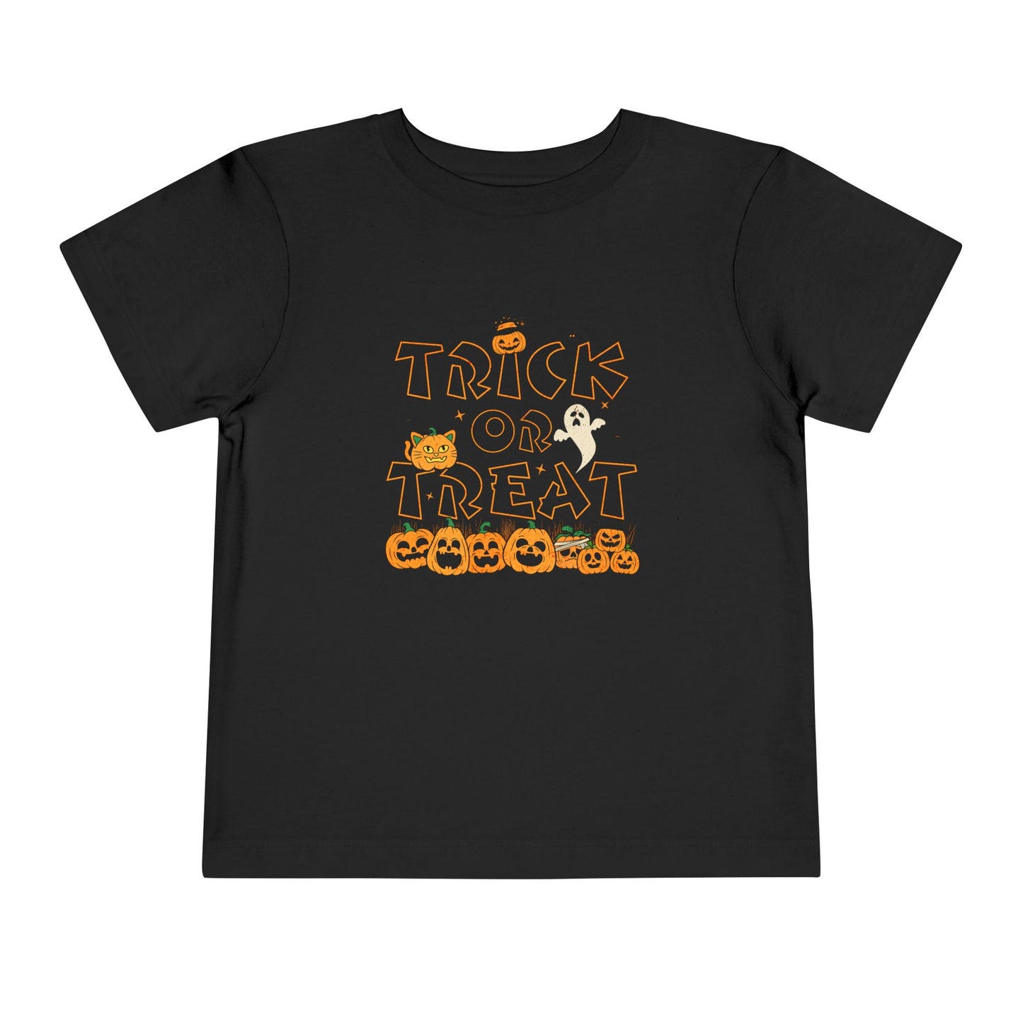 Trick Or Treat Halloween Black Toddler T-Shirt