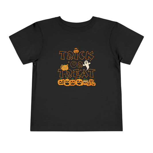 Trick Or Treat Halloween Black Toddler T-Shirt