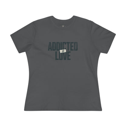 Addicted To Love Charcoal Womens T-Shirt
