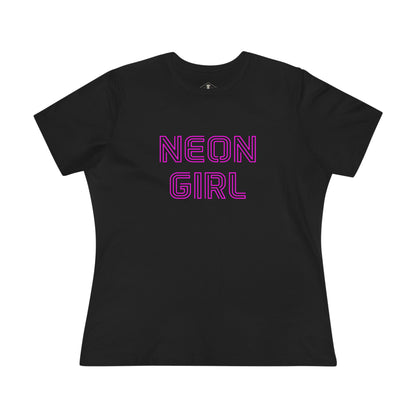 Neon Girl Black Womens T-Shirt