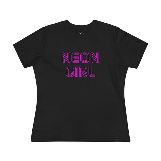 Neon Girl Black Womens T-Shirt