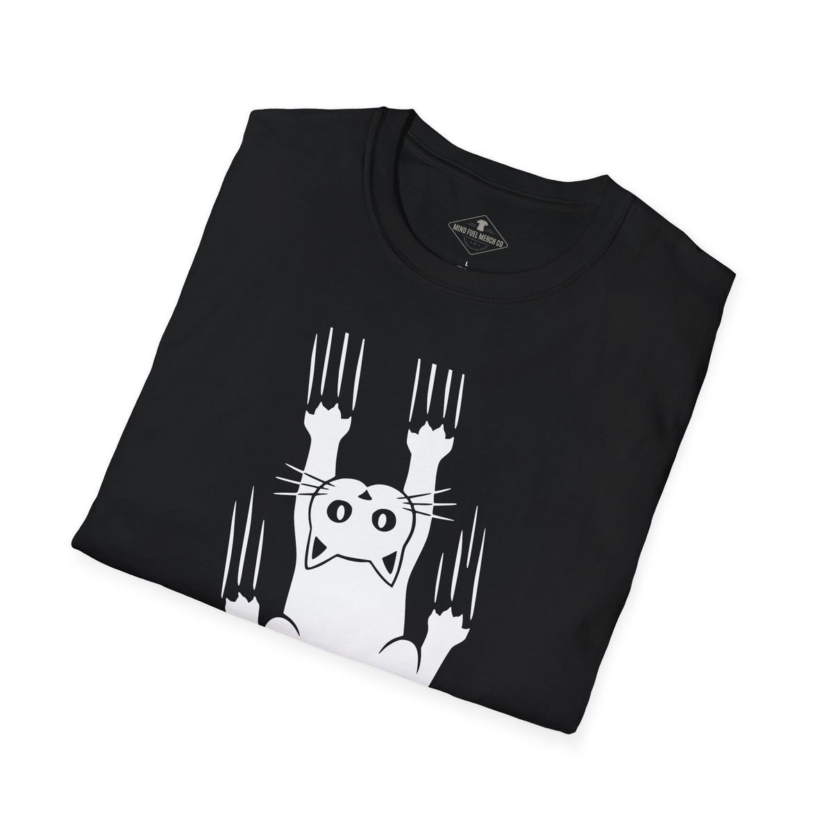 Falling Cat Black T-Shirt