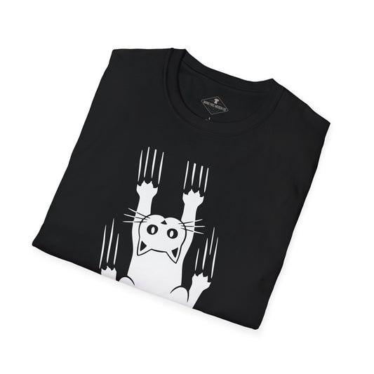 Falling Cat Black T-Shirt