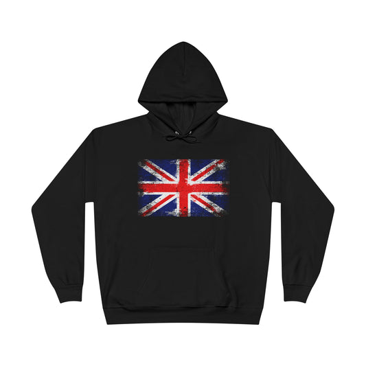 Union Jack UK Flag Black Hoodie