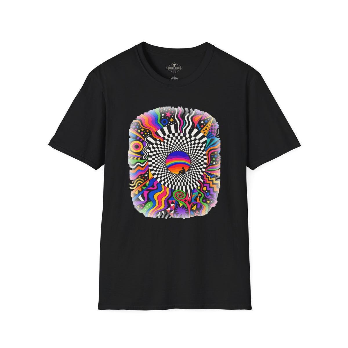 Trippy Sunset Black T-Shirt