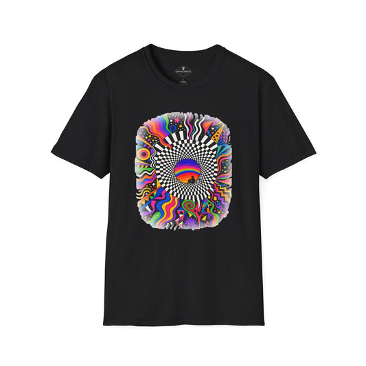 Trippy Sunset Black T-Shirt