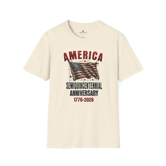 America Flag Semiquincentennial Natural T-Shirt