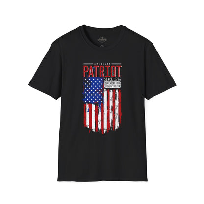 American Patriot Flag Black T-Shirt