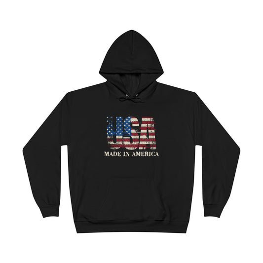 USA Made In America Black Hoodie