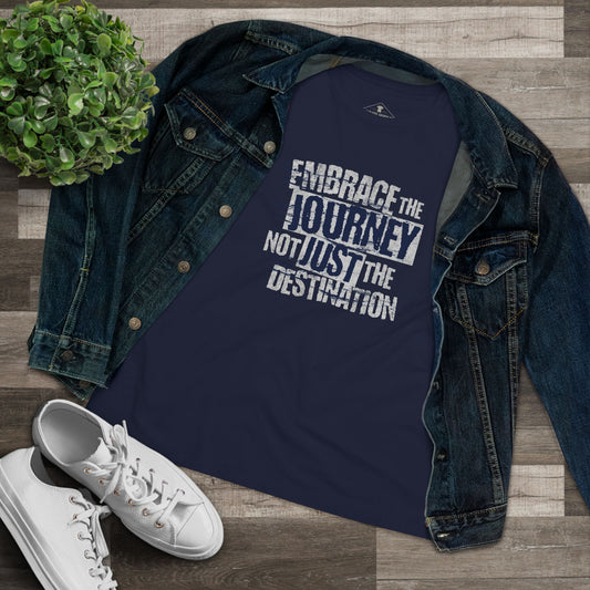 Embrace The Journey Navy Womens T-Shirt