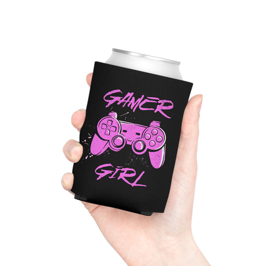 Gamer Girl Black Koozie Can Cooler