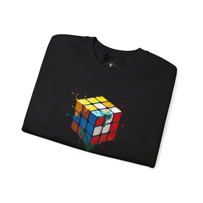 Abstract Cube Black Sweatshirt