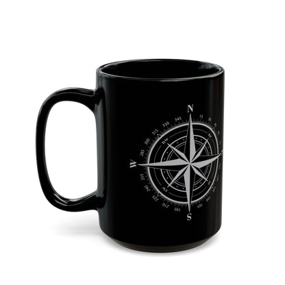 Compass Black Mug