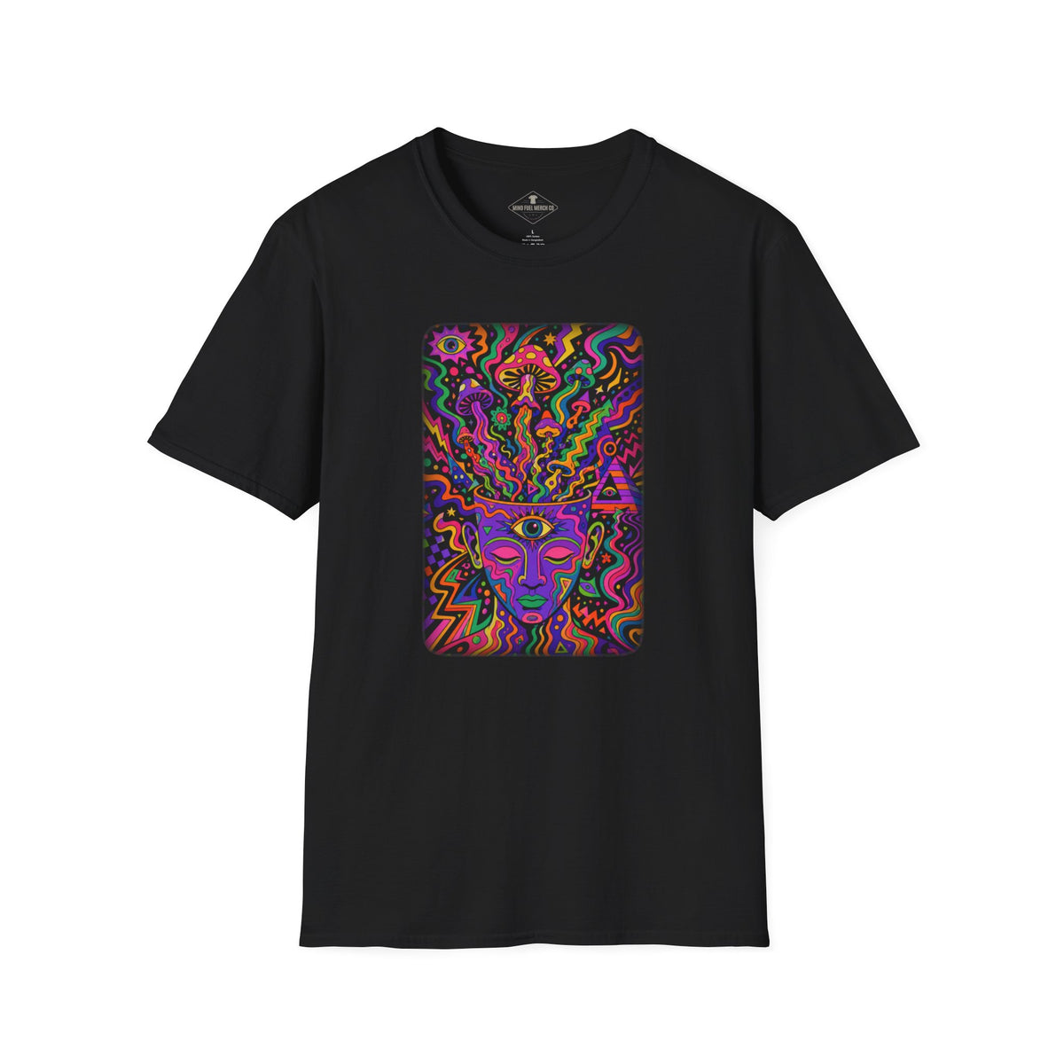 Trippy Hair Black T-Shirt