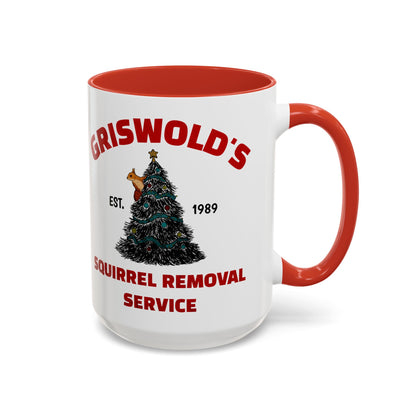 Griswold's Squirrel Removal Red Accent Mug