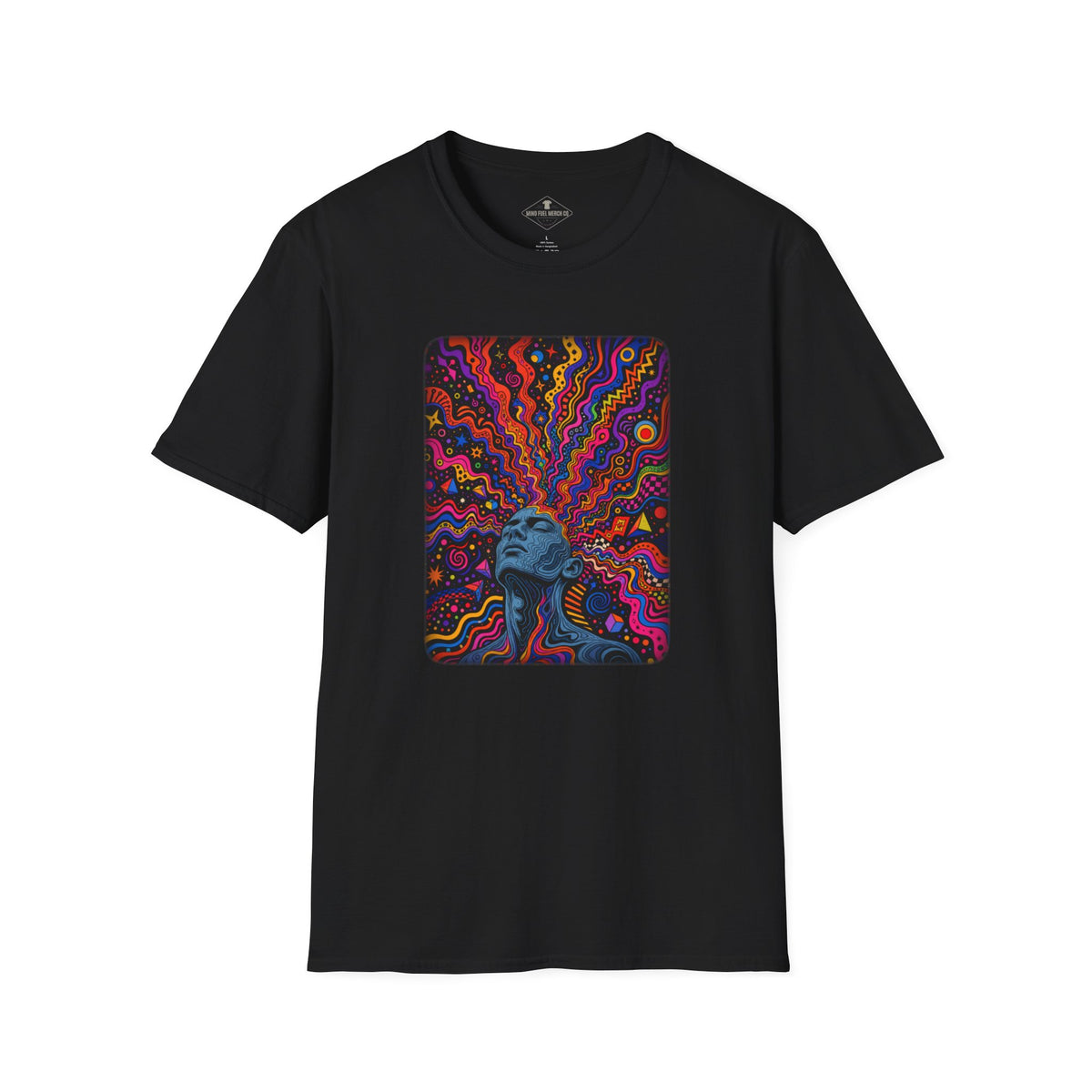 Trippy Hair Black T-Shirt