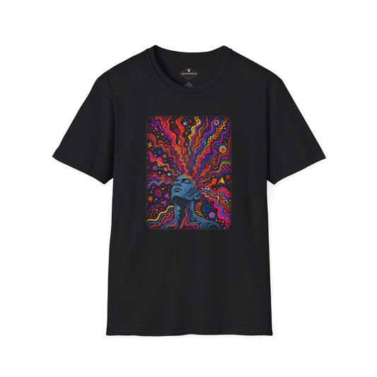 Trippy Hair Black T-Shirt