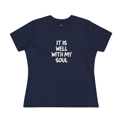 It Is Well With My Soul Navy Womens T-Shirt