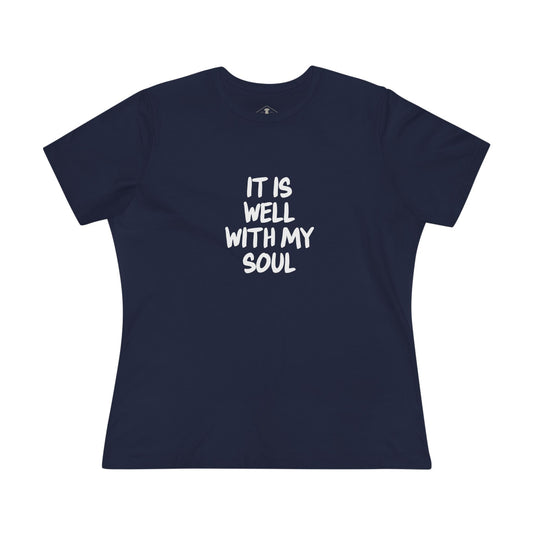 It Is Well With My Soul Navy Womens T-Shirt