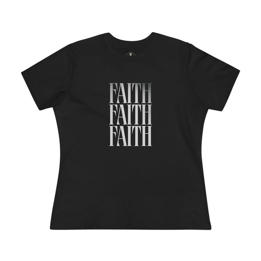 Faith Faded Black Womens T-Shirt