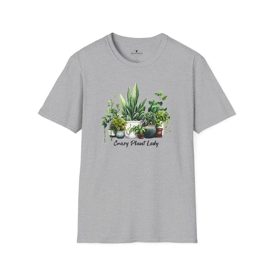 Crazy Plant Lady Grey T-Shirt