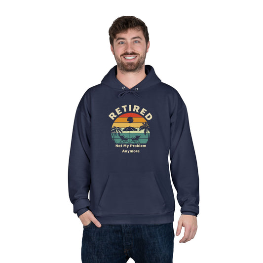 Retired Not My Problem Navy Blue Hoodie