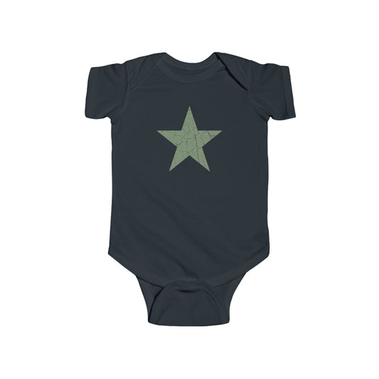 Vintage Star Black Baby Bodysuit