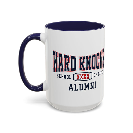 Hard Knocks School Of Life Navy Accent Mug
