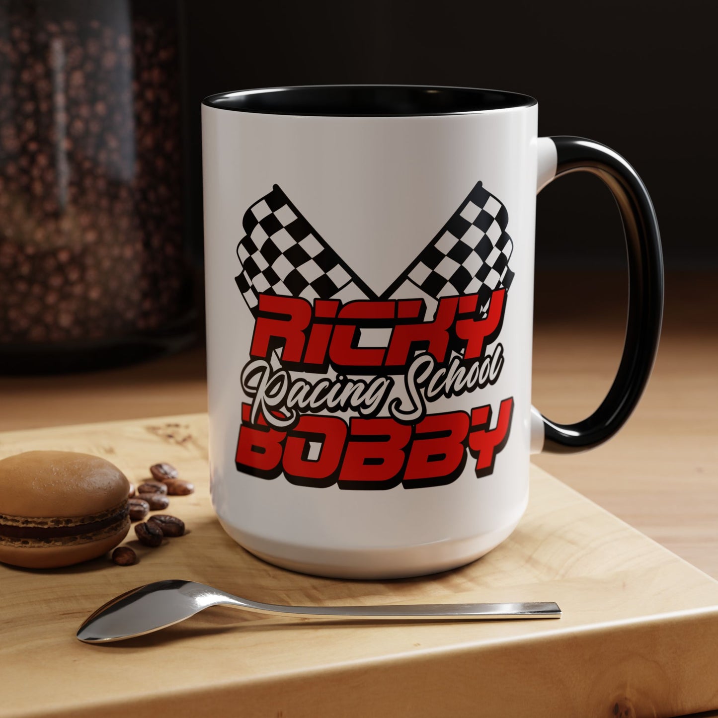 Ricky Bobby Racing School Black Accent Mug