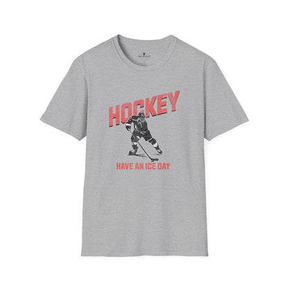 Hockey Have An Ice Day Grey T-Shirt