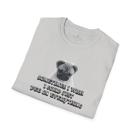 Pee On Everything Silver Grey T-Shirt