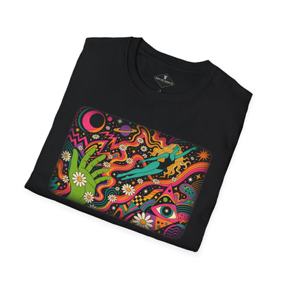 Trippy Swimmer Black T-Shirt